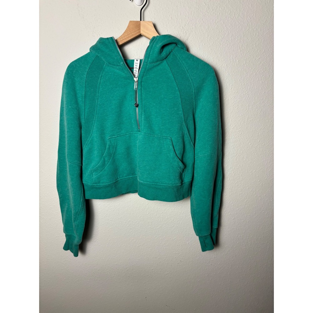 Lululemon Scuba Oversized Half-Zip Hoodie Heathered Maldives Green XS/S LW3DUSS